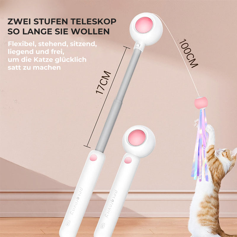 Telescopic laser wand for pets