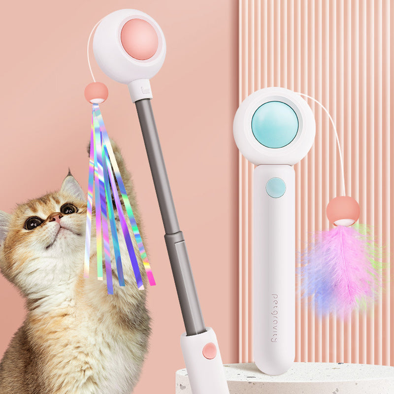 Telescopic laser wand for pets