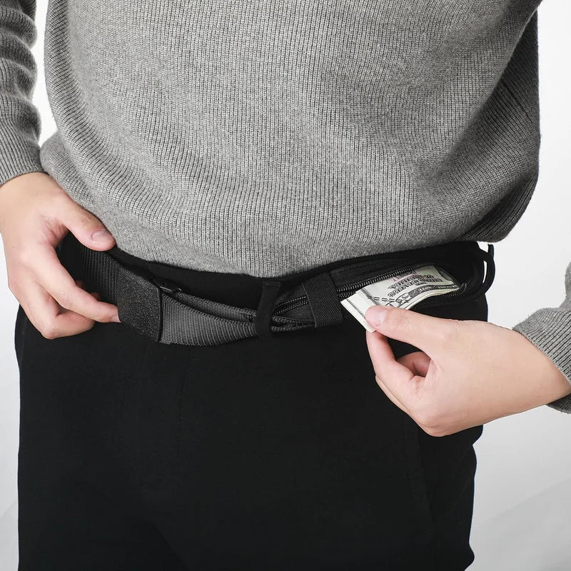 Anti-Diebstahl-Gürtel mit versteckter Geldtasche