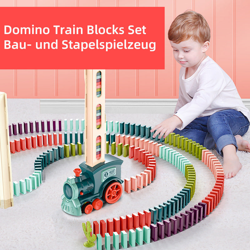 Domino Train Building Block Set Assembling Building Block Toy