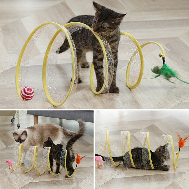 Foldable cat tunnel