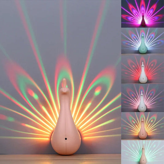 Peacock LED-Projektor-Wandleuchten für Schlafzimmer