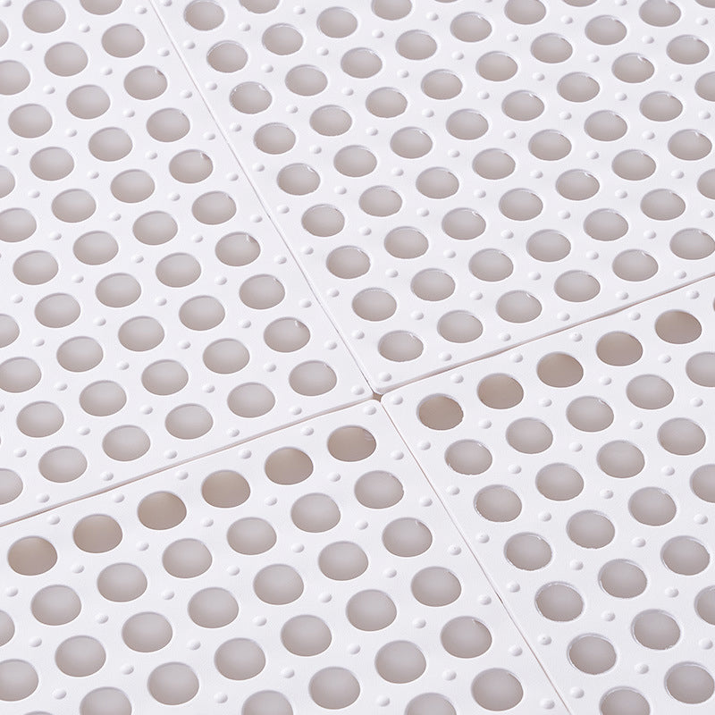 Gluschwein - Bathroom PVC spliceable non-slip mat(4 Stück) 4 pcs white
